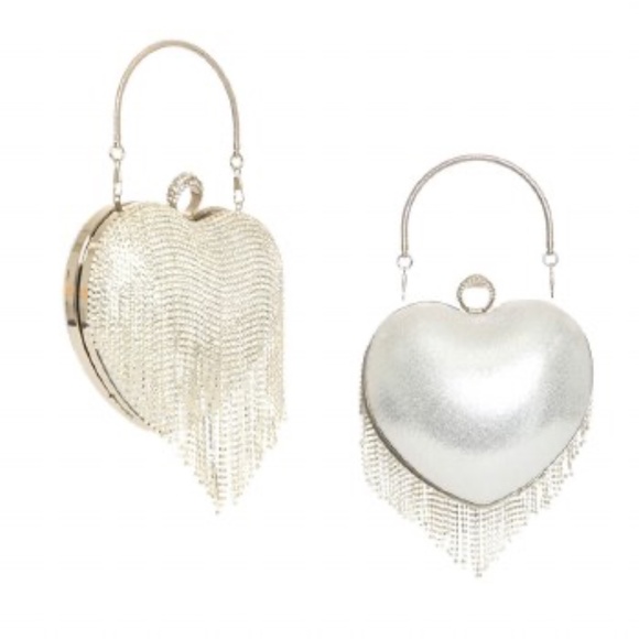 Fashion Rhinestone Heart Clutch - Picture 2 of 4